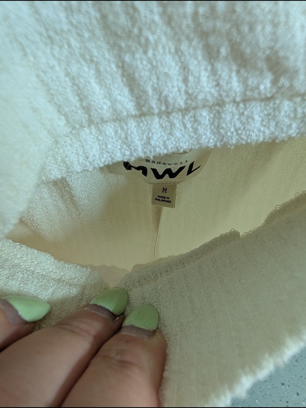 Madewell Mwl Cream Ribbed Button Sleep Set New With Tags M/L - Picture 6 of 8